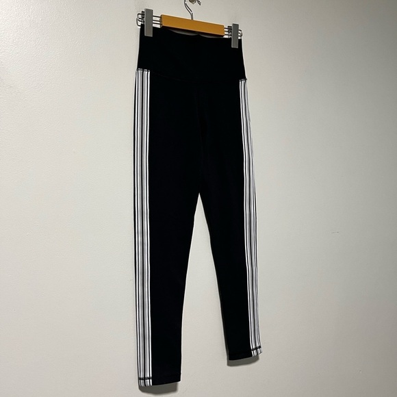 TNA Women’s High-Rise Leggings Size S Black with White Stripes - Picture 8 of 12